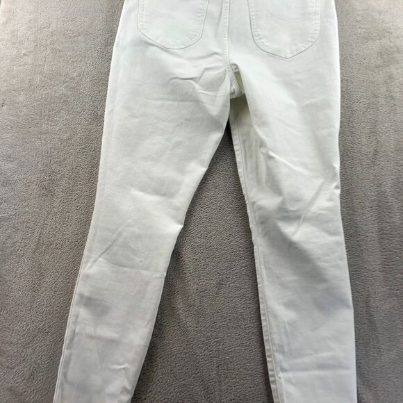 Lee Women Jeans Size 30 Medium White Denim Stretch High-Rise Skinny Ankle Casual - Picture 16 of 16